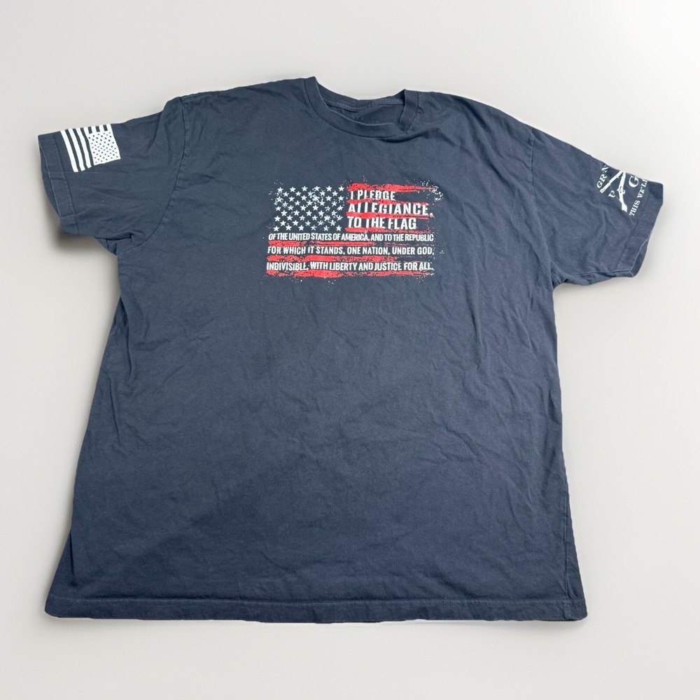 Grunt Style T Shirt Crew Neck I Pledge Allegiance To The Flag Men's Black 3XL
